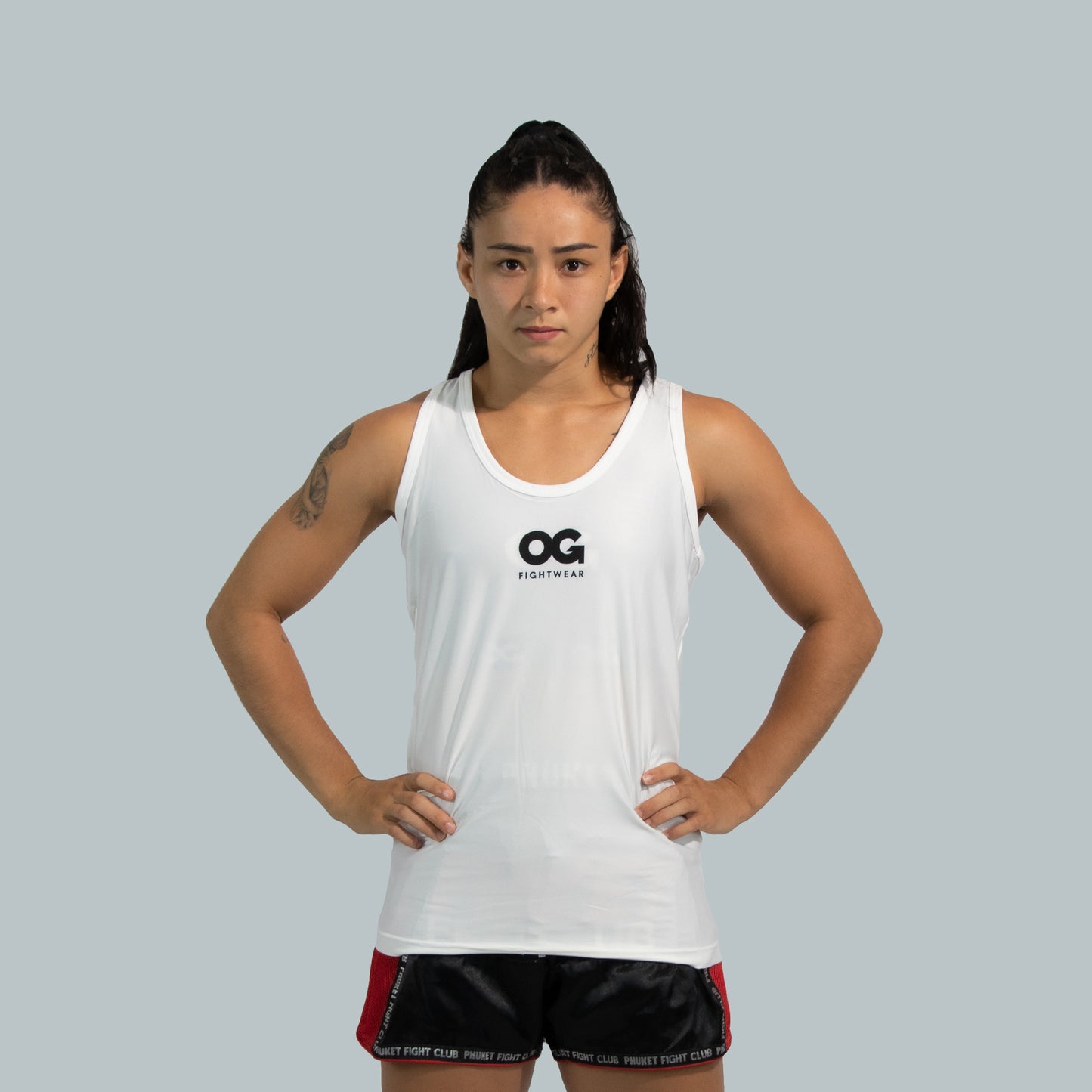 Classic Stretch Singlet (White)