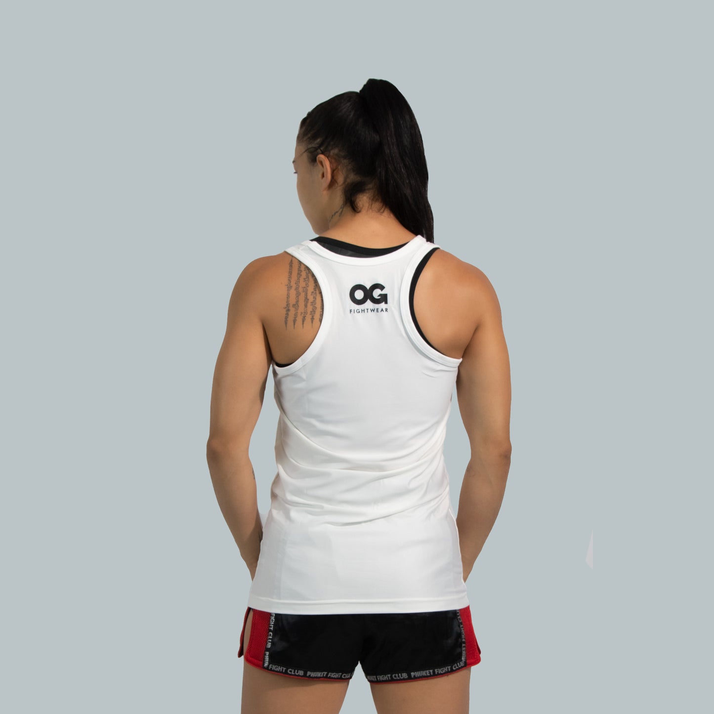 Classic Stretch Singlet (White)