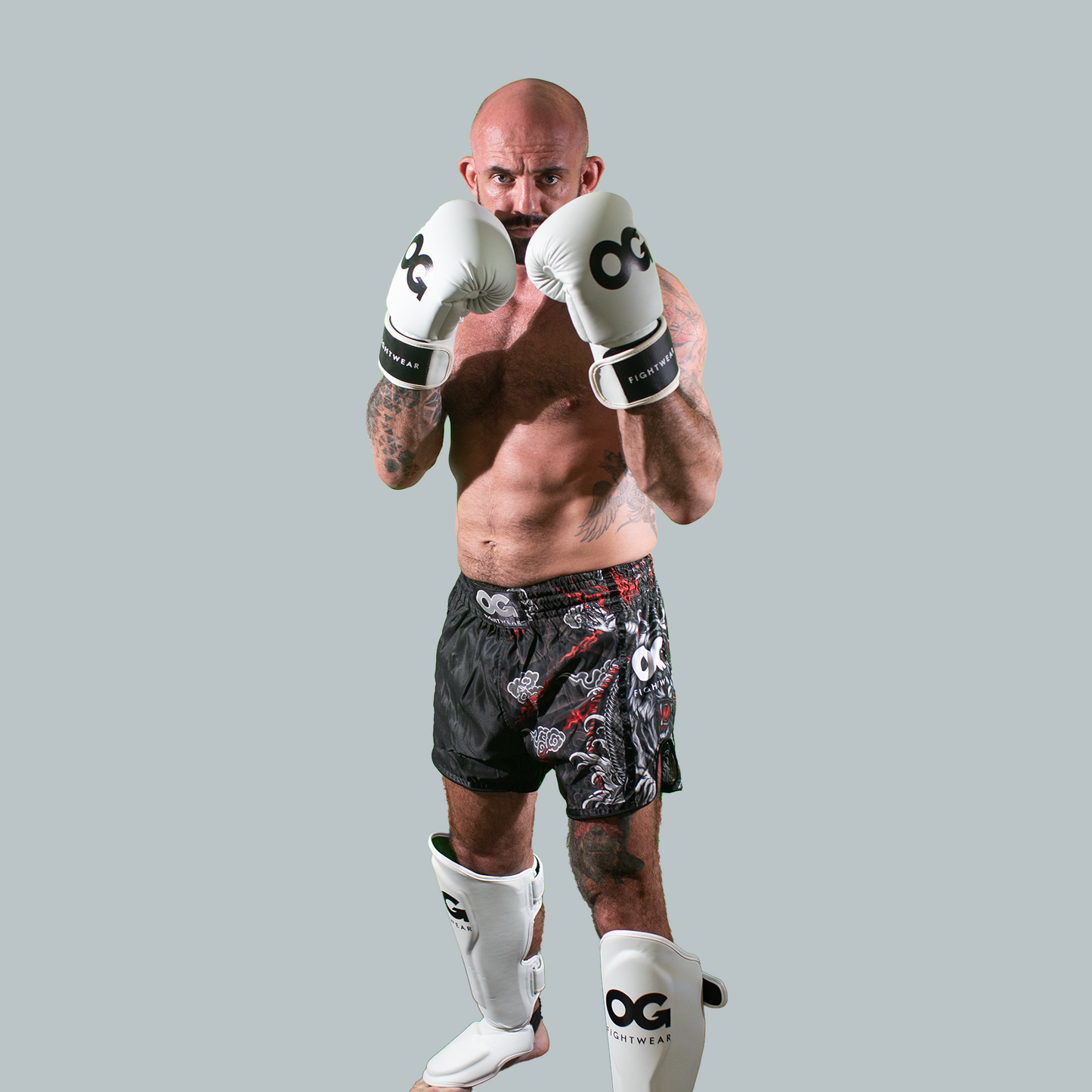Classic Supermax Semi Leather Boxing Gloves White OG Fightwear