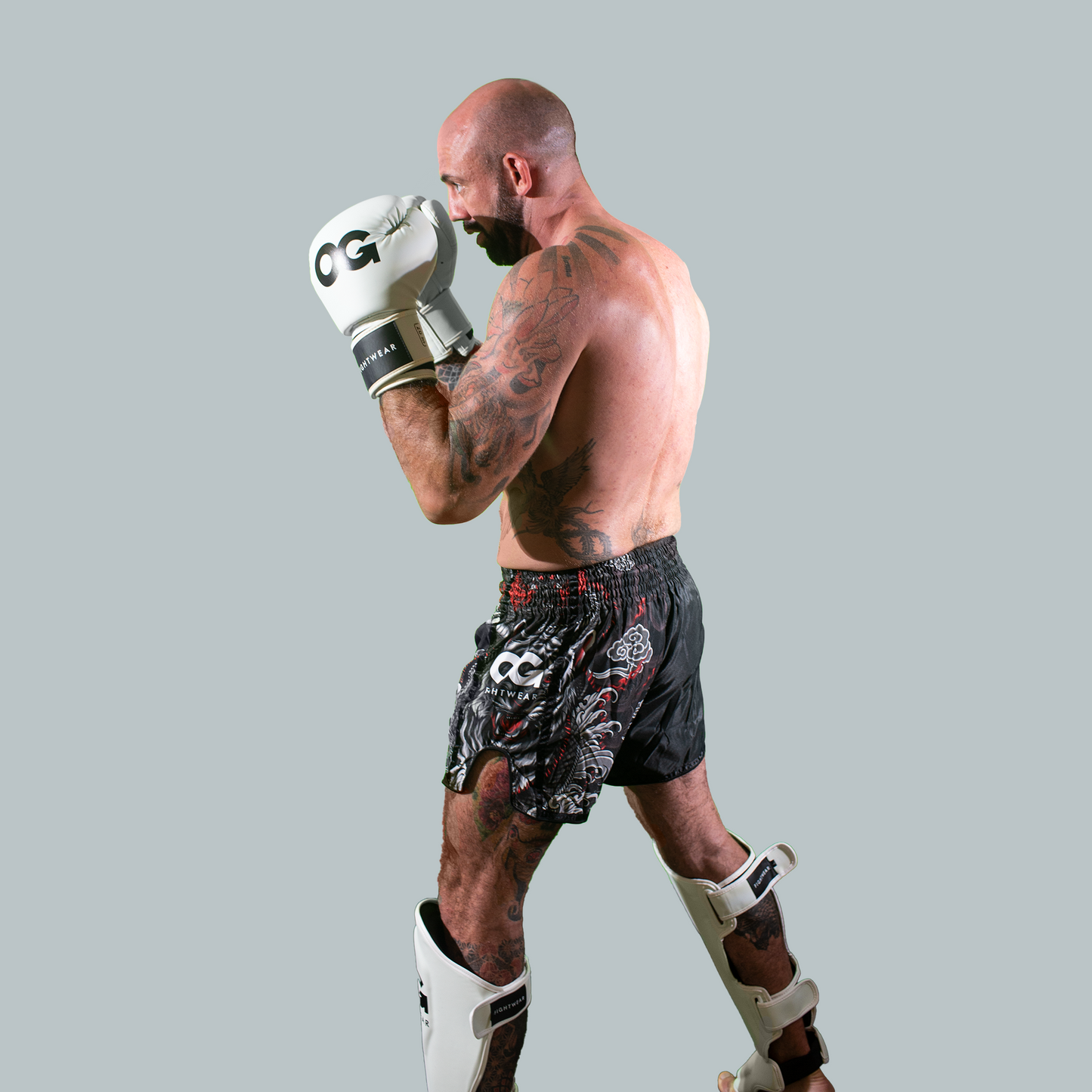 Classic Supermax Semi Leather Boxing Gloves White OG Fightwear