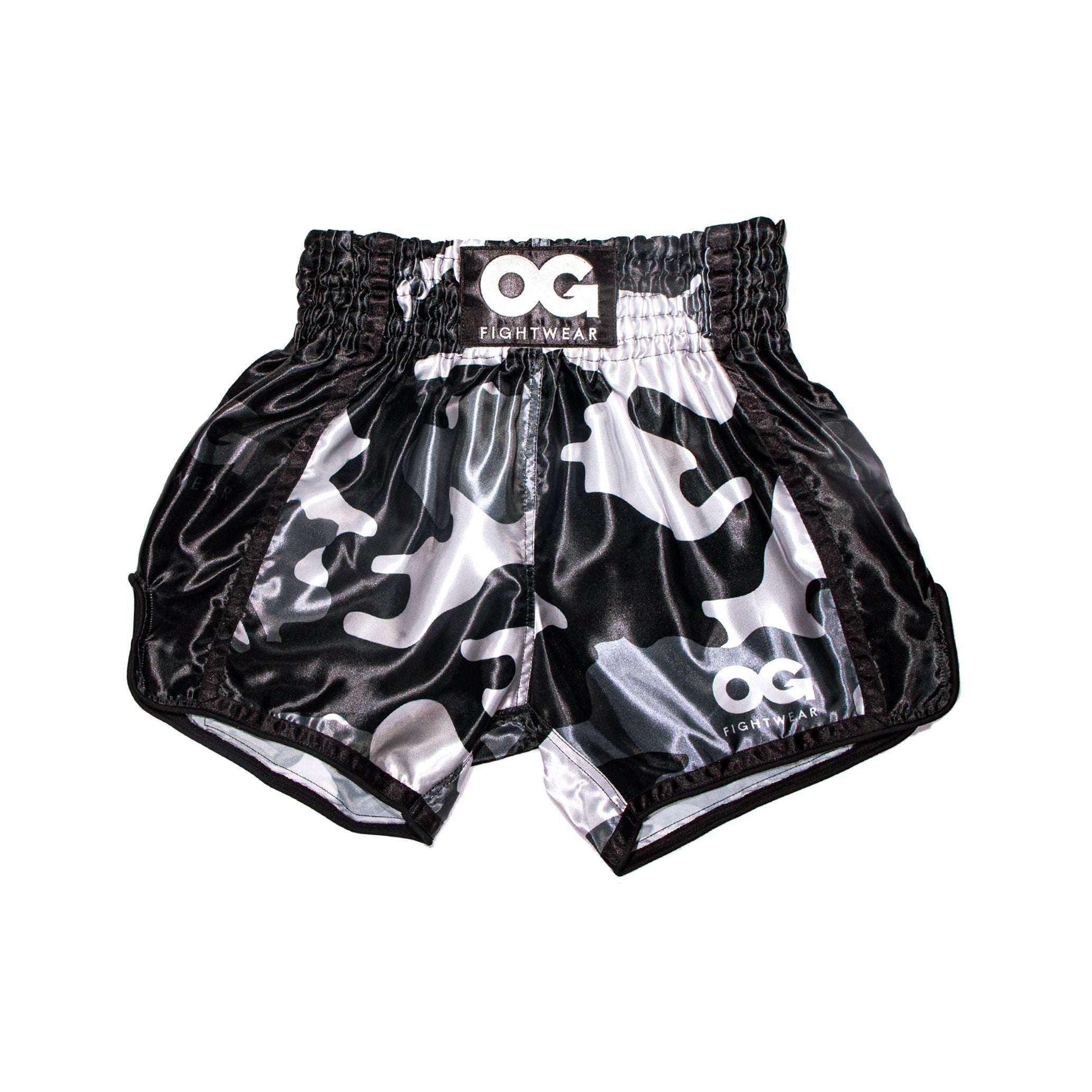 Orange Camo Print Muay Thai Boxing Shorts main image 1
