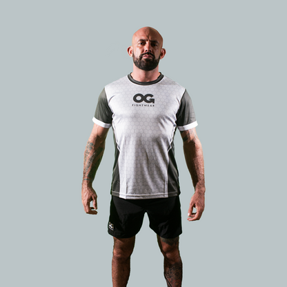 Elite Cage Microfiber T-Shirt Grey OG Fightwear