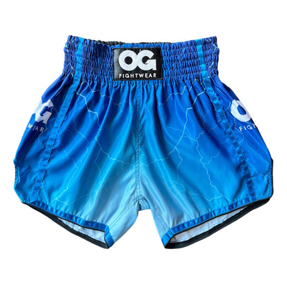 Muay Thai Lightning Shorts (Blue)