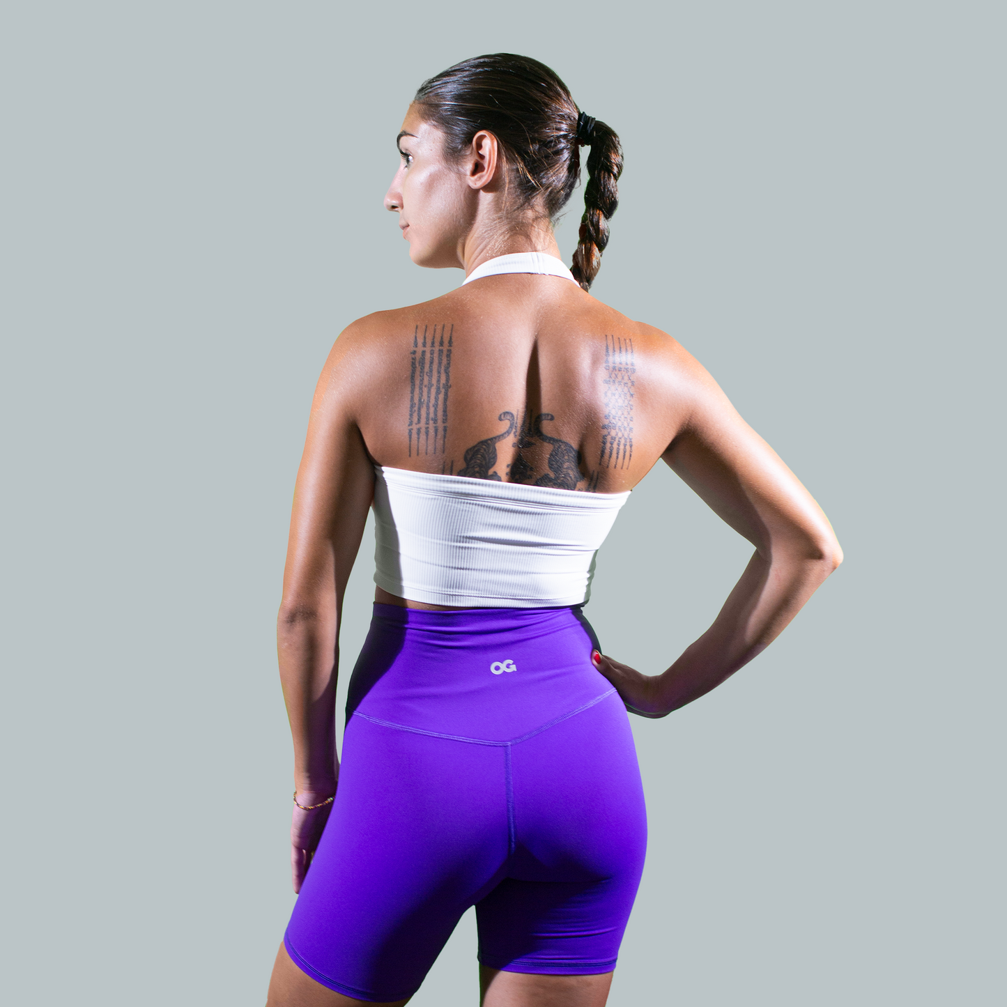 Pow Bike Shorts (Purple)